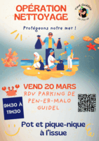 NETTOYAGE DE PLAGES : Vendredi 20 mars 2026 @ Parking face au camping Pen-er-malo