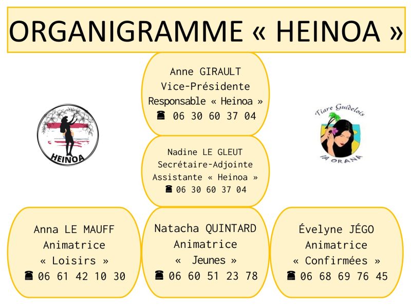 Organigramme Heinoa 2025 Organigramme Heinoa 2025